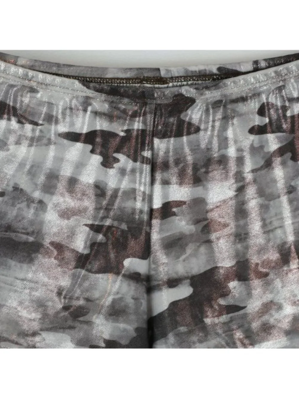 Monkeybar Buddies Cosmic Camo Girls Size 10 Gray Spandex Gymnastics Shorts